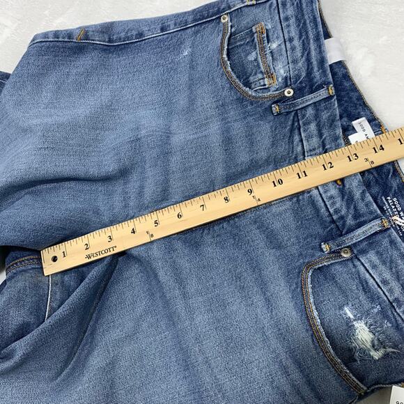 NWT Good American Good Waist Cropped Palazzo Jeans Womens 15 Wide Leg Stretch - Picture 11 of 16